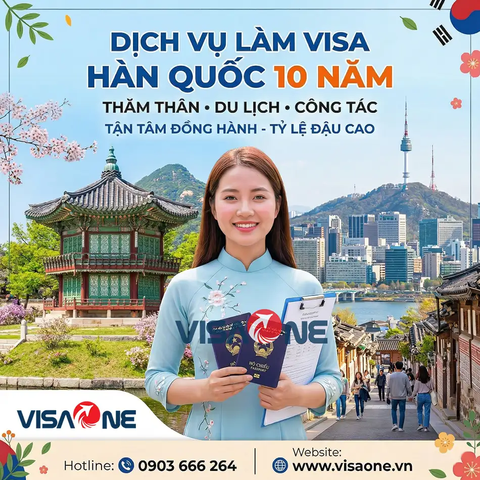 Dịch vụ làm visa Hàn Quốc 10 năm uy tín