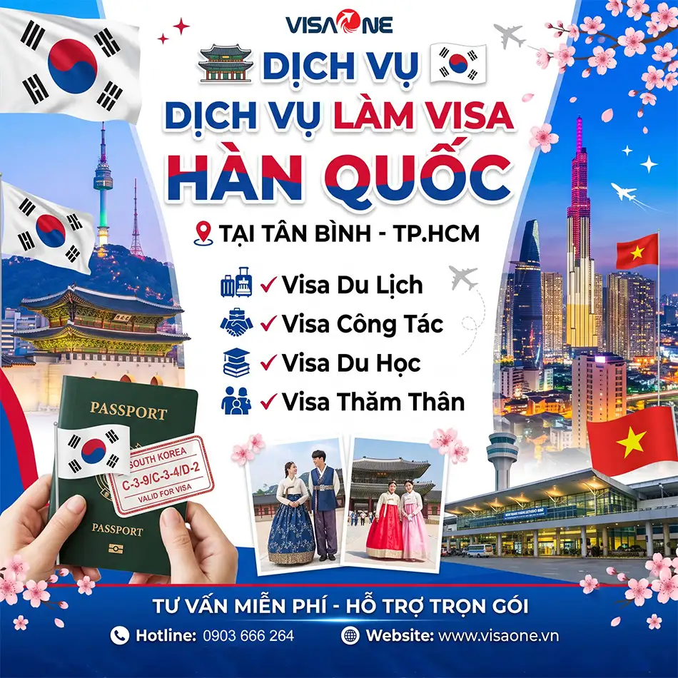 Dịch vụ làm visa Hàn Quốc tại Tân Bình